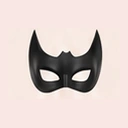 Illustration of a black Batgirl mask
